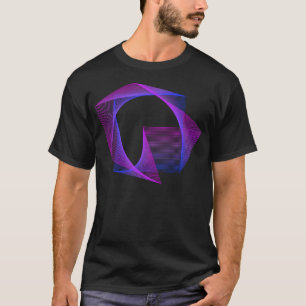 Abstrakte Geometrie Linie Art Neon Distortion Squa T-Shirt