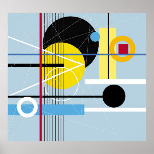 Abstrakte Geometrie: mehrfarbiger Hintergrund Poster