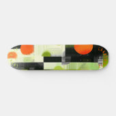 Abstrakte Geometrie mit fett orangefarben und grün Skateboard (Horizontal)
