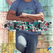 Abstrakte Geometrie mit fetten Graffiti-Elementen Skateboard