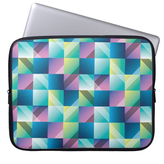 Abstrakte Geometrie nahtlos Laptopschutzhülle (Vorderseite)