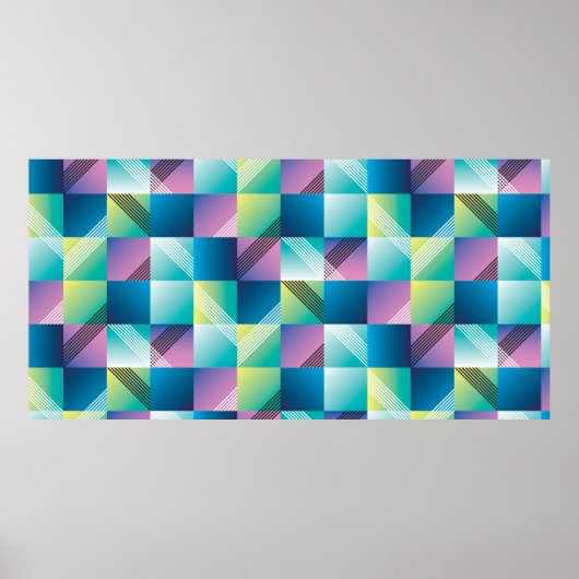 Abstrakte Geometrie nahtlos Poster (Vorne)
