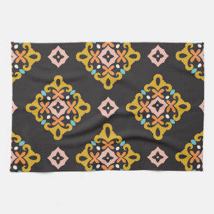 Abstrakte Geometrie: Nahtlose Vintage Textur Geschirrtuch