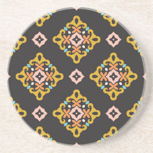 Abstrakte Geometrie: Nahtlose Vintage Textur Getränkeuntersetzer