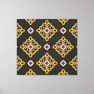 Abstrakte Geometrie: Nahtlose Vintage Textur Leinwanddruck