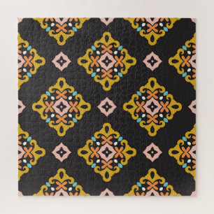 Abstrakte Geometrie: Nahtlose Vintage-Textur Puzzle