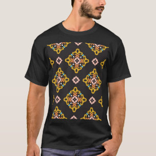 Abstrakte Geometrie: Nahtlose Vintage Textur T-Shirt