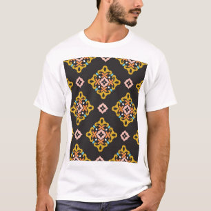 Abstrakte Geometrie: Nahtlose Vintage Textur T-Shirt