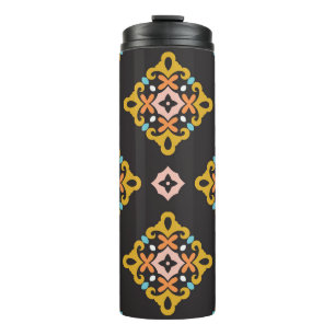 Abstrakte Geometrie: Nahtlose Vintage Textur Thermosbecher