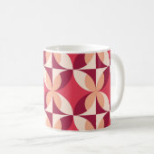 Abstrakte Geometrie: Nahtloses Textildesign Kaffeetasse (VorderseiteRechts)