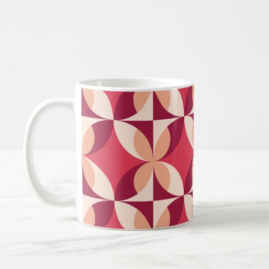 Abstrakte Geometrie: Nahtloses Textildesign Kaffeetasse (Links)
