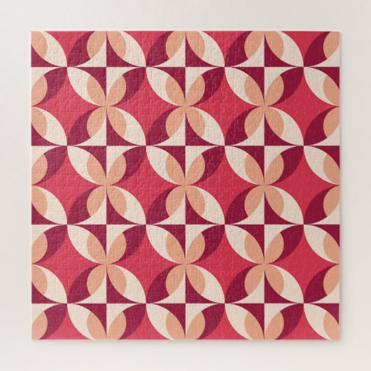 Abstrakte Geometrie: Nahtloses Textildesign Puzzle (Vertikal)