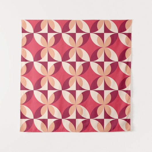 Abstrakte Geometrie: Nahtloses Textildesign Wandteppich (Vorderseite)