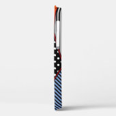 Abstrakte Geometrie: Orange Blue Patter Case-Mate iPhone Hülle (Rückseite / Links)