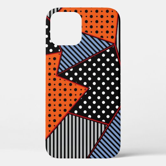 Abstrakte Geometrie: Orange Blue Patter Case-Mate iPhone Hülle (Rückseite)