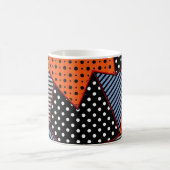 Abstrakte Geometrie: Orange Blue Patter Kaffeetasse (Mittel)
