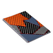 Abstrakte Geometrie: Orange Blue Patter Notizblock (Rechte Seite)