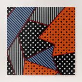 Abstrakte Geometrie: Orange Blue Patter Puzzle (Horizontal)