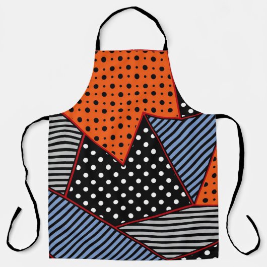 Abstrakte Geometrie: Orange Blue Patter Schürze (Vorderseite)