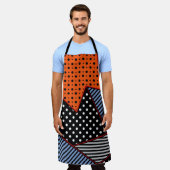 Abstrakte Geometrie: Orange Blue Patter Schürze (Getragen)