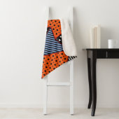Abstrakte Geometrie: Orange Blue Patter Sherpadecke (Beispiel)