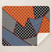 Abstrakte Geometrie: Orange Blue Patter Sherpadecke (Vorderseite (Horizontal))