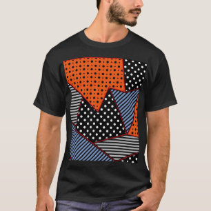 Abstrakte Geometrie: Orange Blue Patter T-Shirt