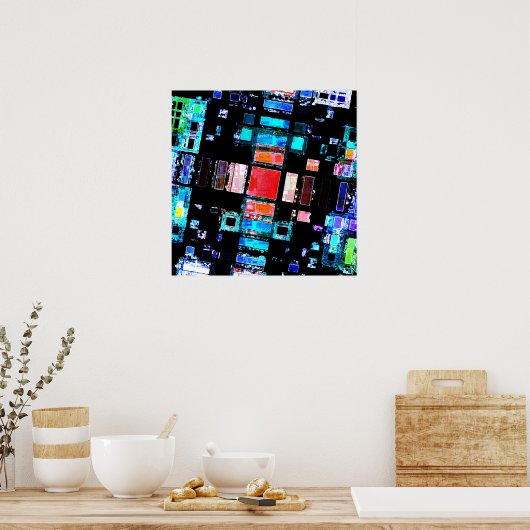 Abstrakte Geometrie Poster (Küche)