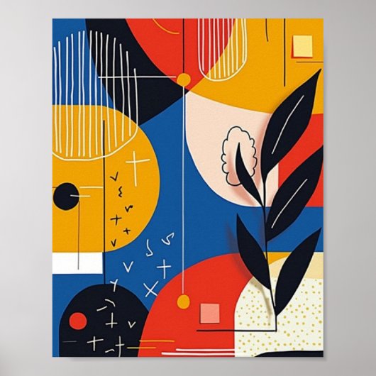 Abstrakte Geometrie Poster (Vorne)