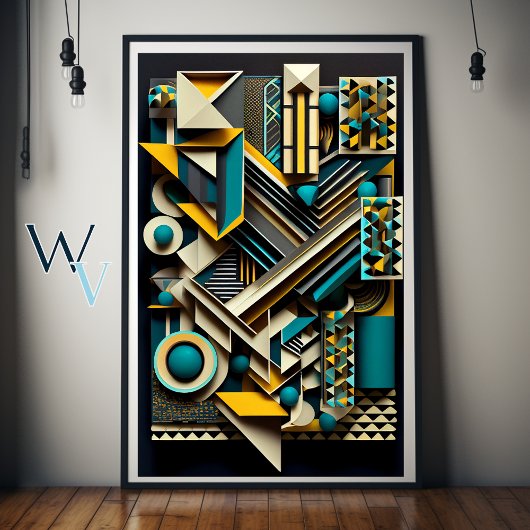 Abstrakte Geometrie Poster