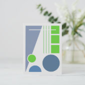 Abstrakte Geometrie Postkarte (Stehend Vorderseite)