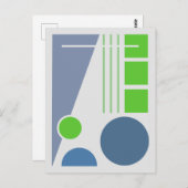 Abstrakte Geometrie Postkarte (Vorne/Hinten)