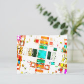 Abstrakte Geometrie Postkarte (Stehend Vorderseite)