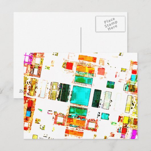 Abstrakte Geometrie Postkarte (Vorne/Hinten)