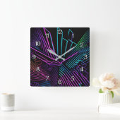 Abstrakte Geometrie Quadratische Wanduhr (Zuhause)