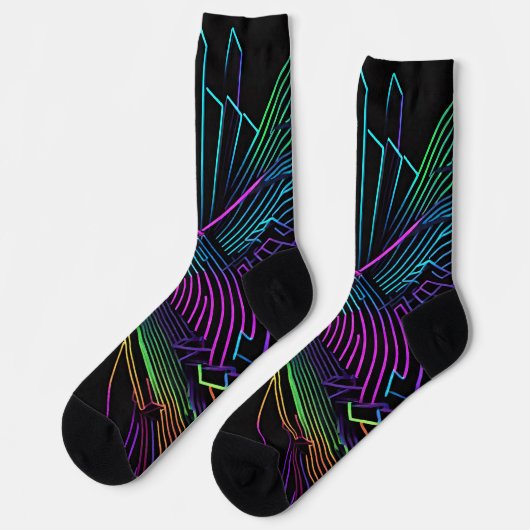Abstrakte Geometrie Socken (Linkes Detail)