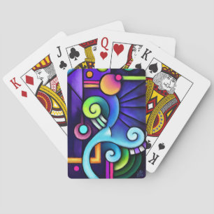 Abstrakte Geometrie Spielkarten
