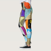 Abstrakte Geometrie: Striche und Schrägstriche Leggings (Links)