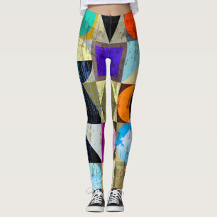 Abstrakte Geometrie: Striche und Spritzer Leggings