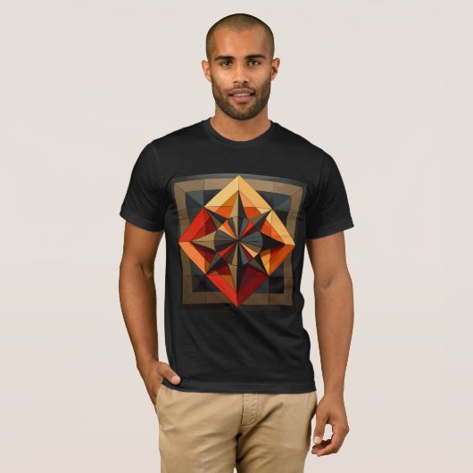 Abstrakte Geometrie T-Shirt (Vorne ganz)