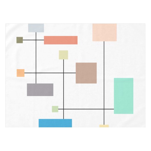 Abstrakte Geometrie Tischdecke (Vorderseite (Horizontal))