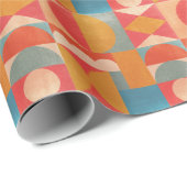 Abstrakte Geometrie: Vintage Papiertextur Geschenkpapier (Rolleneckpunkt)