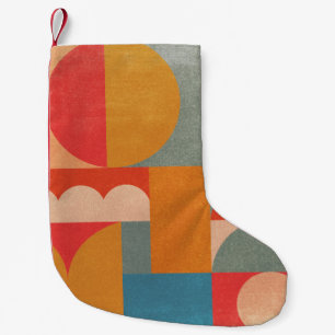 Abstrakte Geometrie: Vintage Papiertextur Kleiner Weihnachtsstrumpf