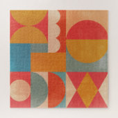 Abstrakte Geometrie: Vintage Papiertextur Puzzle (Horizontal)