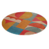 Abstrakte Geometrie: Vintage Papiertextur Schneidebrett (Ecke)