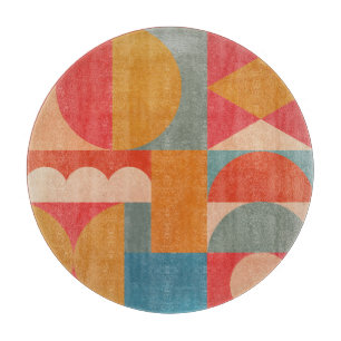 Abstrakte Geometrie: Vintage Papiertextur Schneidebrett
