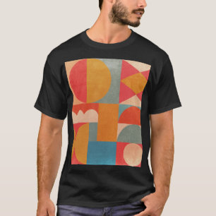 Abstrakte Geometrie: Vintage Papiertextur T-Shirt