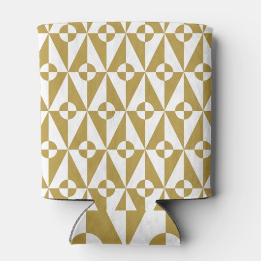 Abstrakte Geometrie: Vintages nahtloses Muster Dosenkühler (Rückseite)