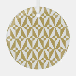 Abstrakte Geometrie: Vintages nahtloses Muster Ornament Aus Glas