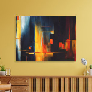 Abstrakte Geometrie von Urban Lights Leinwanddruck